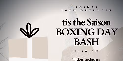 Tis the Saison Boxing Day Bash at The Haven