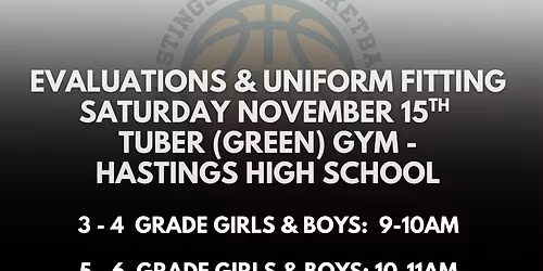 Hastings Rec Basketball Evaluations