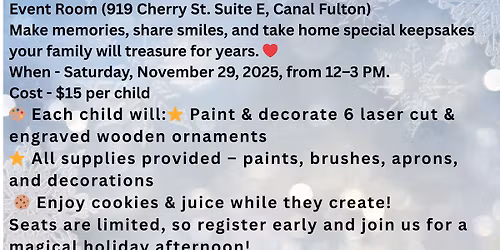 Kid Holiday Paint Party