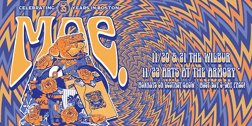 moe. (3-Day Pass: Day 1-2 at The Wilbur \/ Day 3 at Arts at the Armory)