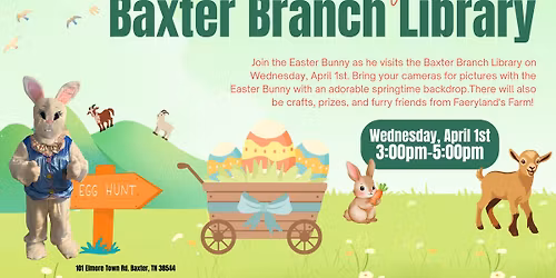 The Easter Bunny Visits the Baxter Library!