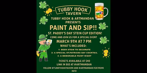 Paint N Sip Party With Art Man Dan | ST. Patrick's day