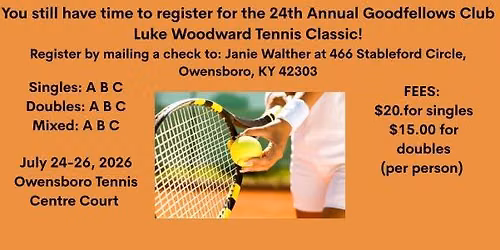 24th Annual Goodfellows Club Luke Woodward Tennis Classic 