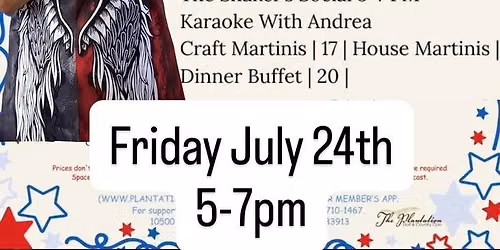Shakers Martini night and Karaoke with Andrea Delan