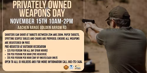 Privately Owned Weapons Day