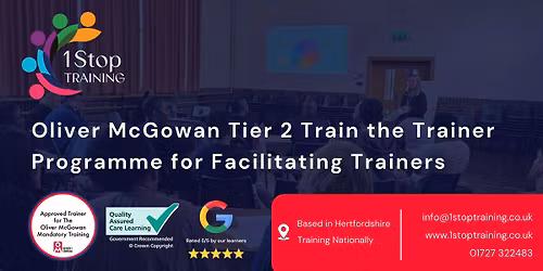  Oliver McGowan Tier 2 Train the Trainer Programme for Facilitating Trainers