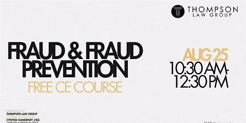 Fraud & Fraud Prevention: TLG Real Estate CE Course