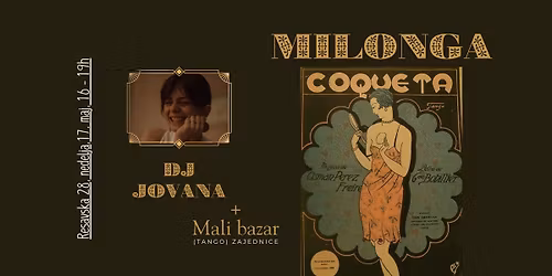 Milonga Coqueta \ud83d\udc83 DJ Jovana \/ Mali bazar (tango) zajednice \u263a\ufe0f