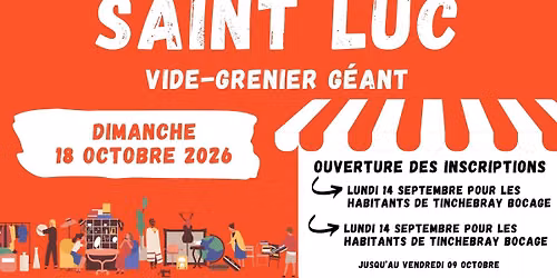 Saint Luc 2026 - Vide grenier g\u00e9ant
