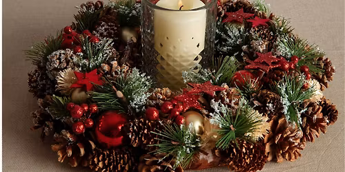 TALLER DE CENTRO DE MESA NAVIDE\u00d1O