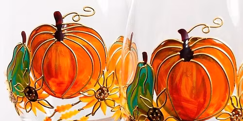 Paint a pair of fall wine glasses at The Cottage Bar  in Weymouth 