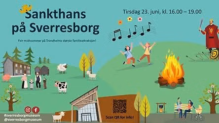 Sankthans p\u00e5 Sverresborg! Tirsdag 23. juni kl. 16-19. 
