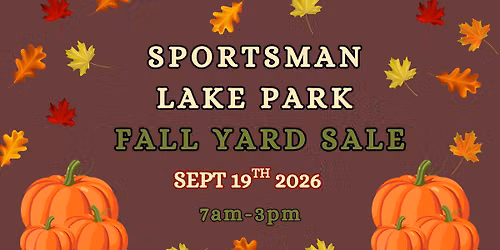 Sportsman Lake Park Fall Yard Sale