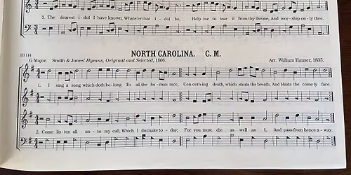 Shape note singing: Shenandoah Harmony & The Valley Pocket Harmonist