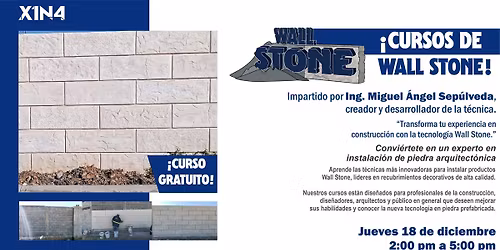 Cursos del WALL STONE por Ing. Miguel Sep\u00falveda