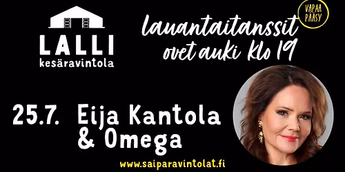 LAUANTAITANSSIT - Eija Kantola & Omega, vapaa p\u00e4\u00e4sy!