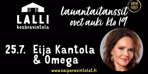 LAUANTAITANSSIT - Eija Kantola & Omega, vapaa p\u00e4\u00e4sy!