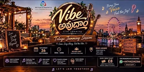 Telugu Jamming Session Hounslow by ELE ENTERTAINMENTS VIBE AVDAM
