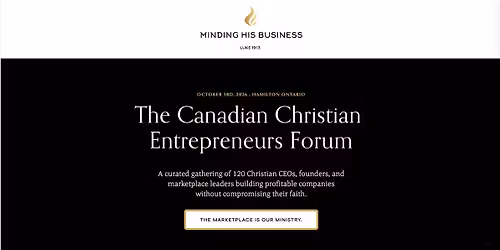 The Canadian Christian Faith & Entrepreneurship Forum