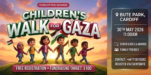 Children\u2019s  Walk for Gaza in Bute Park.