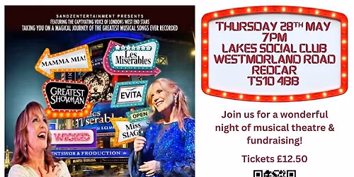 NIGHT AT THE MUSICALS - AND LOTS OF FUNDRAISING - REDCAR - 28th May 2026