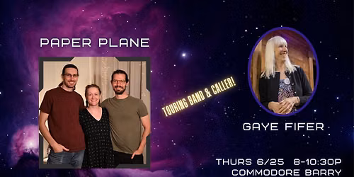 Contra Dance: Gaye Fifer calling with Paper Plane!