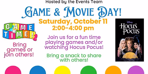 UUFoM's Game & Movie Day!