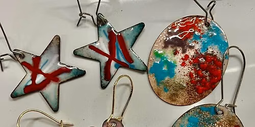 Fire Torched Enamel Earrings