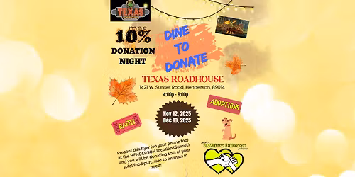 DINE TO DONATE - TEXAS ROADHOUSE
