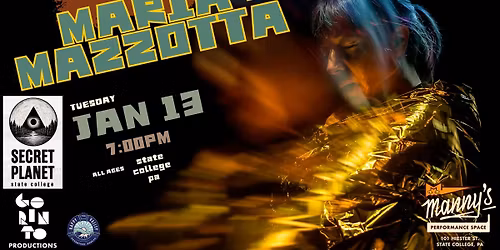 SECRET PLANET \/\/ MARIA MAZZOTTA (ITALY) TUESDAY JAN 13 @ MANNY'S