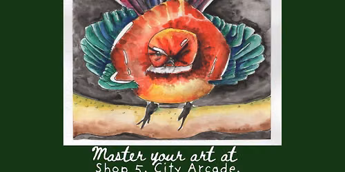 Big Kids (8+) Watercolour Bird Painting Workshop |School Holiday Program |Upper Hutt Art Class