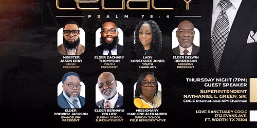 Texas Metropolitan Ecclesiastical Jurisdiction "AIM Legacy" Psalm 78:4