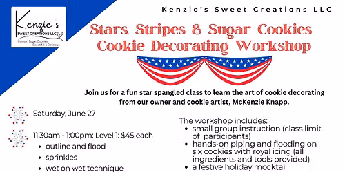 Stars, Stripes & Sugar Cookies cookie decorating workshop