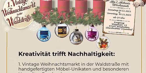 1. Vintage Weihnachtsmarkt in der Waldstra\u00dfe, Wiesbaden
