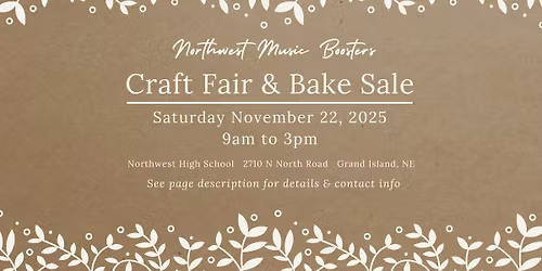 Northwest Craft Fair & Bake Sale 2025 :: *official* FB event