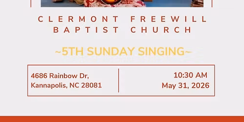 5th Sunday Singing: Redeemed
