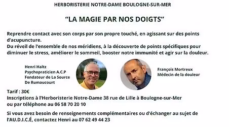 Atelier - 1\u00e8re ESCALE des COMPAGNONS de l'A.U.D.I.C.E : "la MAGIE par nos DOIGTS"