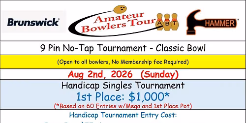 Classic Bowl, 9 Pin No-Tap, Aug 2 (Sun)