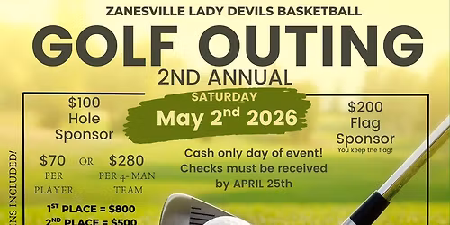 2026 Zanesville Lady Devils Basketball Golf Outing
