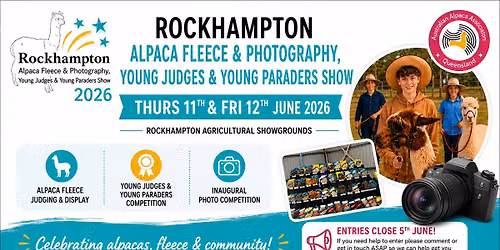 Rockhampton Fleece, Photography, Young Judges & Paraders Alpaca Show