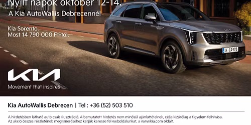 Kia Ny\u00edlt Napok \u00e9s Tesztvezet\u00e9si Maraton \u2013 AutoWallis Debrecen - Okt\u00f3ber 12-14.