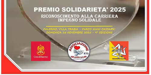PREMIO SOLIDARIETA' 2025 riconoscimento alla carriera