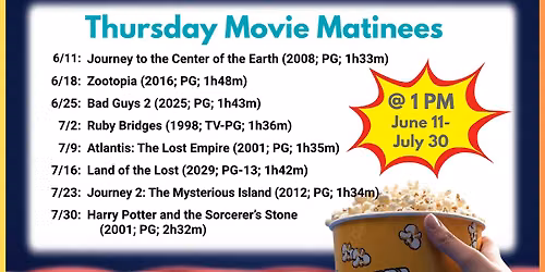 Thursday Movie Matinees