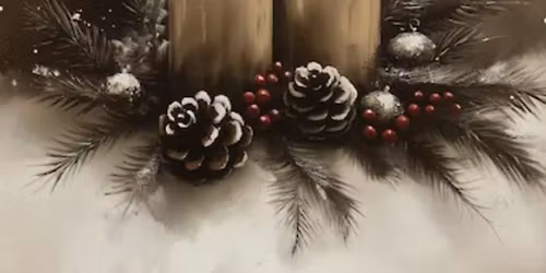 Water-Based Oil Painting: Holiday Candles