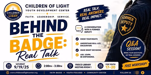 Behind The Badge: A Conversation With The Youth