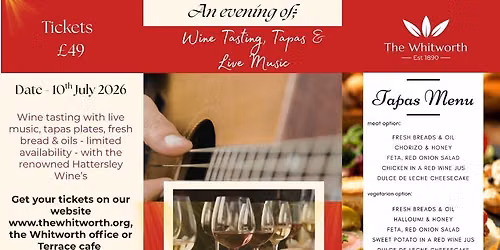 An evening of Wine Tasting, Tapas & Live Music with Hattersleys Wines