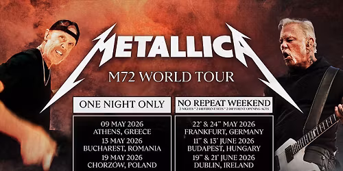 Metallica with Gojira & Knocked Loose Budapest Tickets