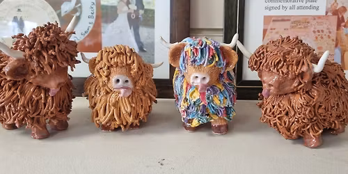 FULL - Adults evening class - Wed 3rd June  Book Our Highland Cow Clay Workshop at Fired 4 U 