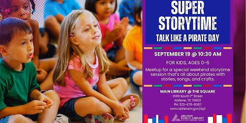 Saturday Super Storytime: Talk Like a Pirate Day (Main Library)