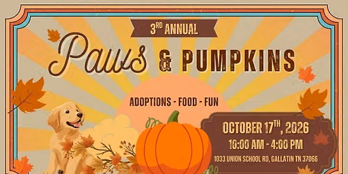 3rd Annual Paws & Pumpkins